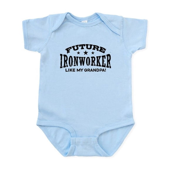 CafePress - Future Ironworker Like My Grandpa Infant Bodysuit - Baby Light Bodysuit, Size Newborn - 24 Months