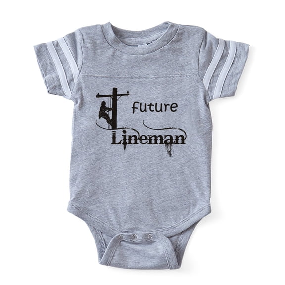 CafePress - Future Lineman1_Black - Cute Infant Baby Football Bodysuit