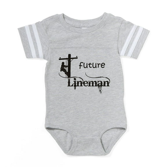 CafePress - Future Lineman1_Black - Cute Infant Baby Football Bodysuit