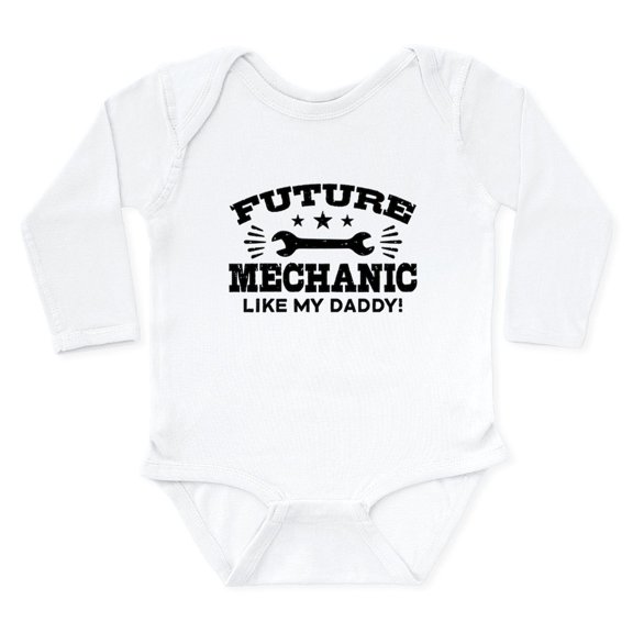 CafePress - Future Mechanic Long Sleeve Infant Bodysuit - Long Sleeve Cotton Baby Bodysuit