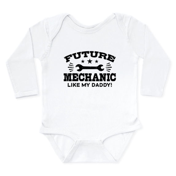 CafePress - Future Mechanic Long Sleeve Infant Bodysuit - Long Sleeve Cotton Baby Bodysuit