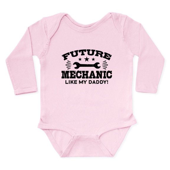 CafePress - Future Mechanic Long Sleeve Infant Bodysuit - Long Sleeve Cotton Baby Bodysuit