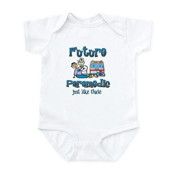 CafePress - Future Paramedic Just Like My Uncle Infant Bodysui - Baby Light Bodysuit, Size Newborn - 24 Months