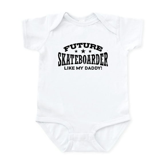 CafePress - Future Skateboarder Like My Daddy Infant Bodysuit - Baby Light Bodysuit, Size Newborn - 24 Months