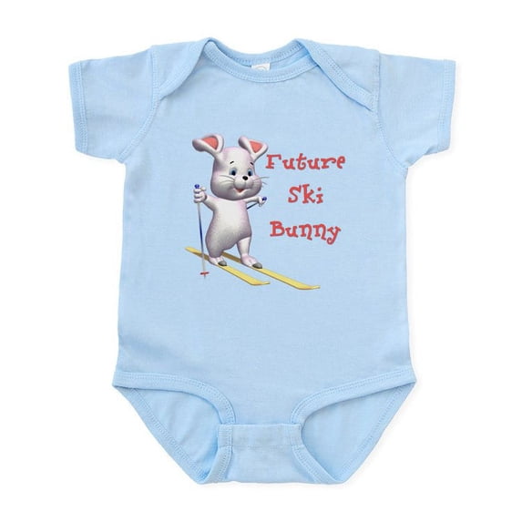CafePress - Future Ski Bunny Infant Bodysuit - Baby Light Bodysuit, Size Newborn - 24 Months