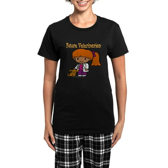CafePress - Future Veterinarian Women's Dark Pajamas - Women's Short Sleeve Print T-Shirt and Pants Dark Cotton Pajama Set