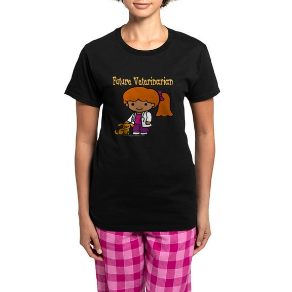 CafePress - Future Veterinarian Women's Dark Pajamas - Women's Short Sleeve Print T-Shirt and Pants Dark Cotton Pajama Set