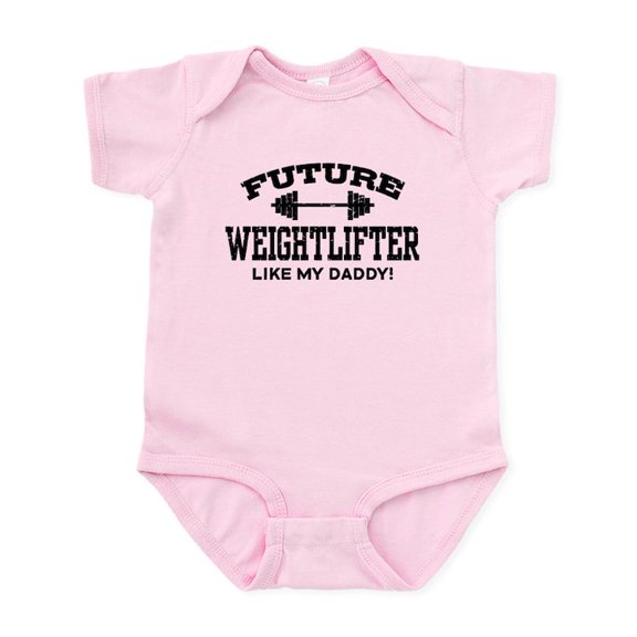 CafePress - Future Weightlifter Like My Daddy Infant Bodysuit - Baby Light Bodysuit, Size Newborn - 24 Months