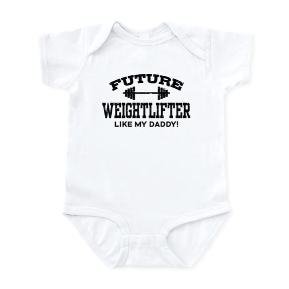CafePress - Future Weightlifter Like My Daddy Infant Bodysuit - Baby Light Bodysuit, Size Newborn - 24 Months