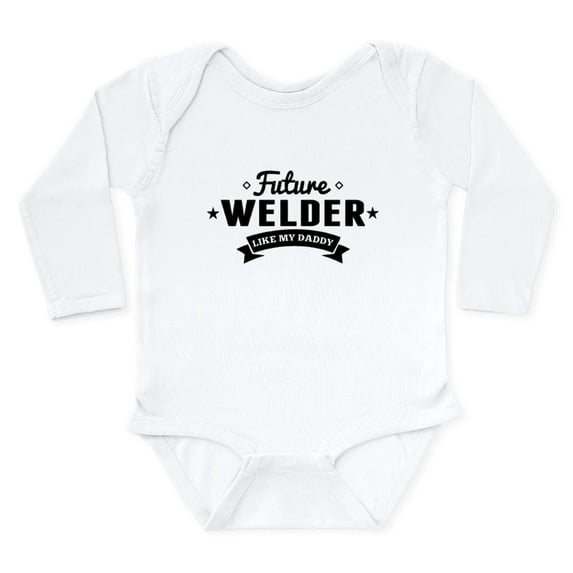 CafePress - Future Welder Like My Daddy Body Suit - Long Sleeve Cotton Baby Bodysuit