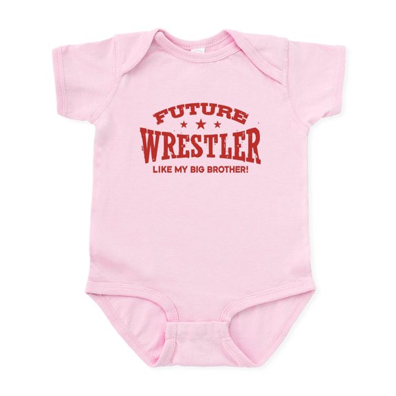 CafePress - Future Wrestler Like My Big Brother Infant Bodysui - Baby Light Bodysuit, Size Newborn - 24 Months