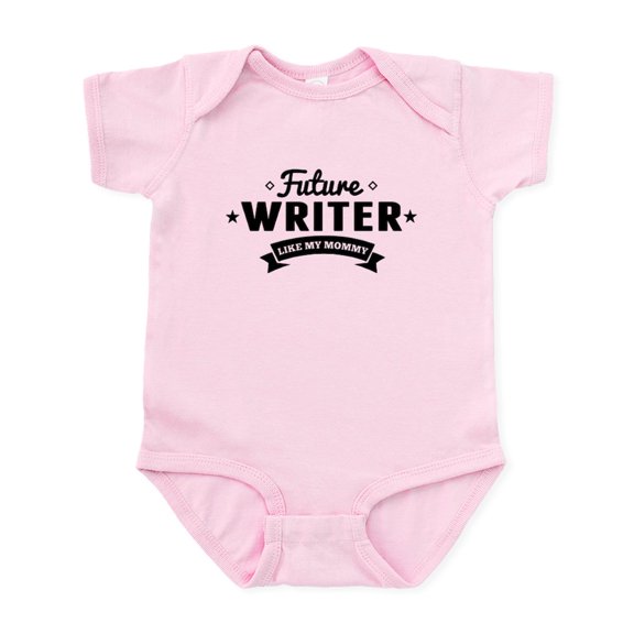 CafePress - Future Writer Like My Mommy Body Suit - Baby Light Bodysuit, Size Newborn - 24 Months