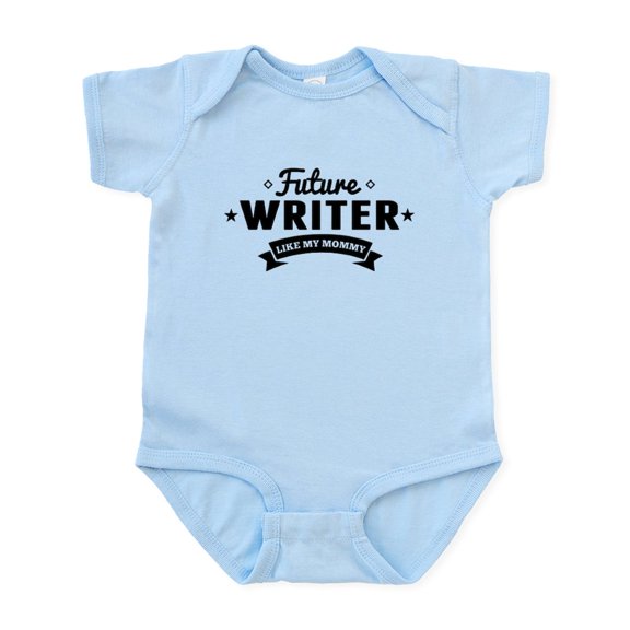 CafePress - Future Writer Like My Mommy Body Suit - Baby Light Bodysuit, Size Newborn - 24 Months