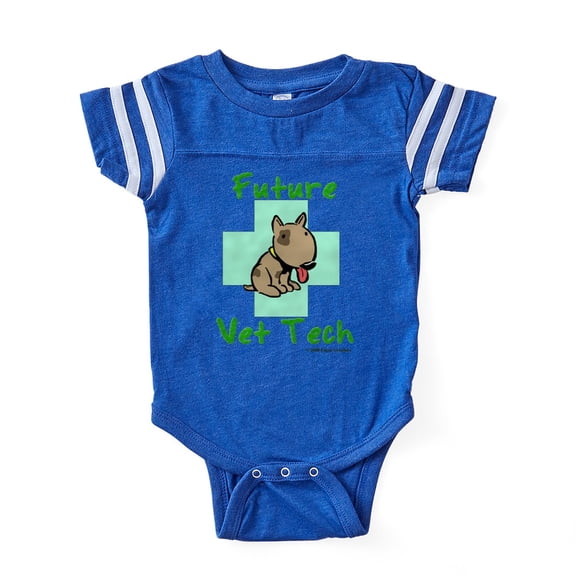CafePress - Futurevet - Cute Infant Baby Football Bodysuit
