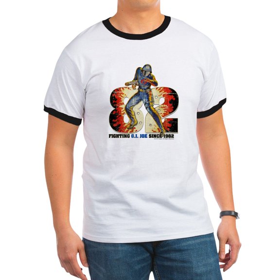 CafePress - G.I. Joe Cobra Commander Ringer T - 100% Cotton Ringed T-Shirt