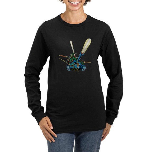 CafePress - G.I. Joe Group On Tank Women's Long Sleeve T Shirt - Women's Long Sleeve Graphic Tee Casual Fit