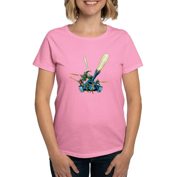 CafePress - G.I. Joe Group On Tank Women's Value T Shirt - Women's Traditional Fit Dark T-Shirt