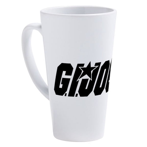 CafePress - G.I. Joe Logo Black - 17 Oz White Ceramic Latte Mug