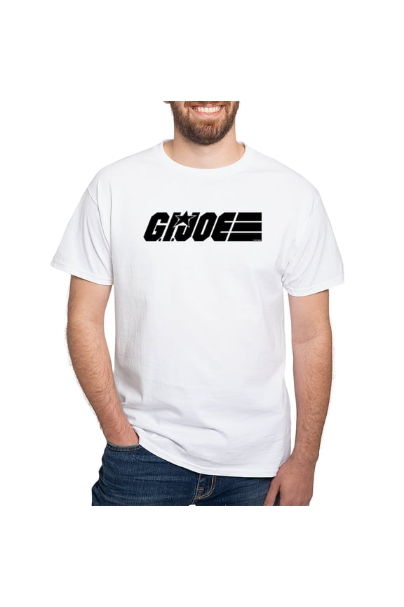 - G.I. Joe Logo Black Men's Value T Shirt - Men's White Classic Cotton T-Shirts