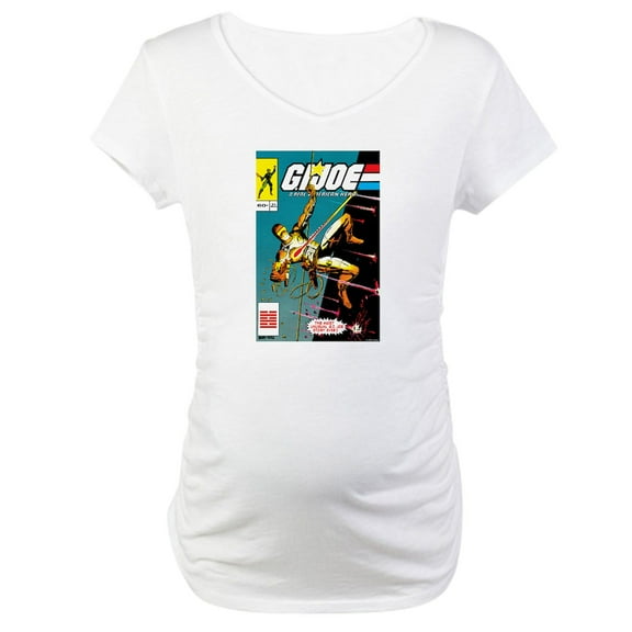 CafePress - G.I. Joe Silent Interlud Women's Maternity T Shirt - Cotton Maternity T-shirt, Cute & Funny Pregnancy Tee