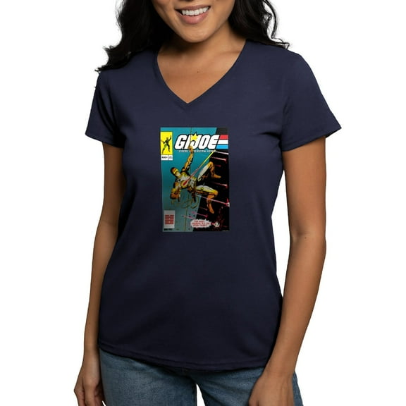 CafePress - G.I. Joe Silent Interlude Women's V Neck T Shirt - Women's V-Neck Dark T-Shirt