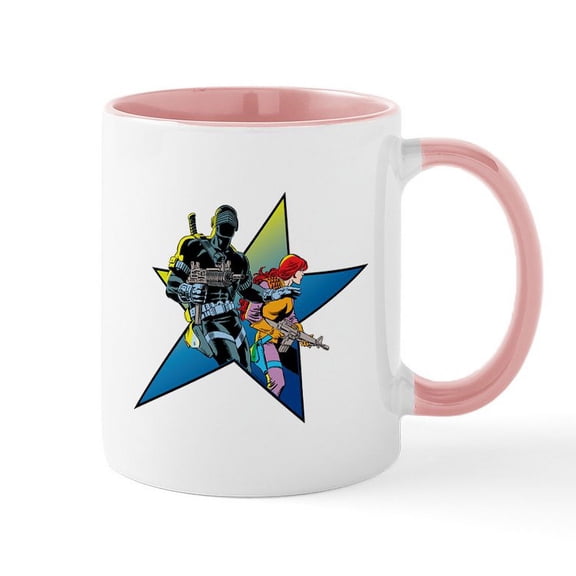 CafePress - G.I. Joe Snake Eyes And Scarlett - 11 oz Ceramic Mug - Novelty Coffee Tea Cup