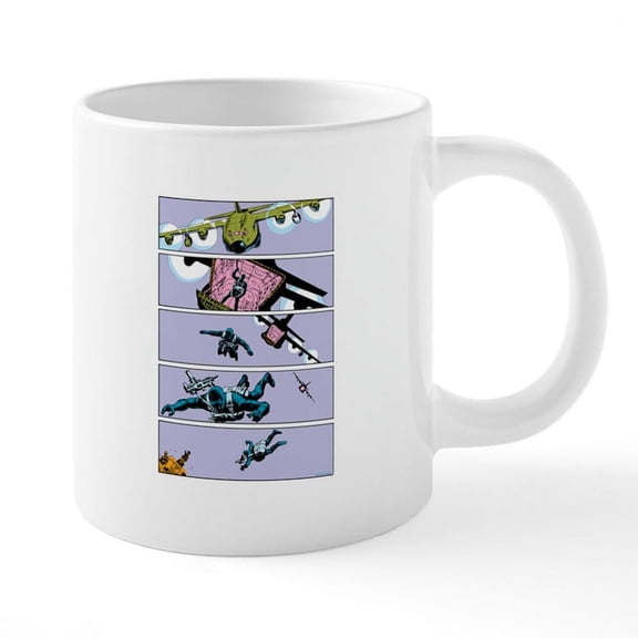 CafePress - G.I. Joe Snake Eyes Parachu - 20 Oz White Ceramic Mega Mug