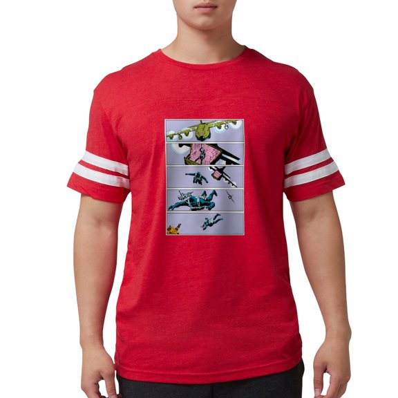 CafePress - G.I. Joe Snake Eyes Parachu Men's Football T Shirt - Mens Football Shirt