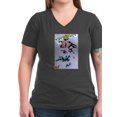 thumbnail image 1 of CafePress - G.I. Joe Snake Eyes Parachu Women's V Neck T Shirt - Women's V-Neck Dark T-Shirt, 1 of 1