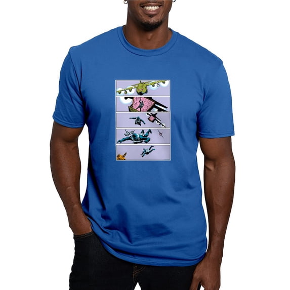 CafePress - G.I. Joe Snake Eyes Parachut Men's Classic T Shirt - Men's Fitted T-Shirt