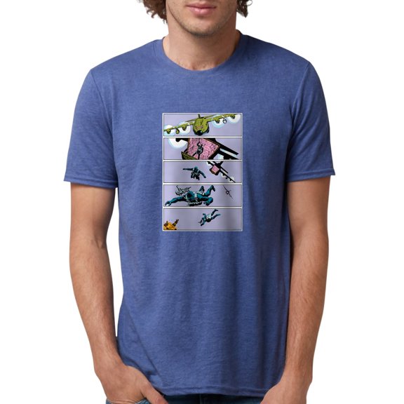 CafePress - G.I. Joe Snake Eyes Parachuti Men's Deluxe T Shirt - Mens Tri-blend T-Shirt