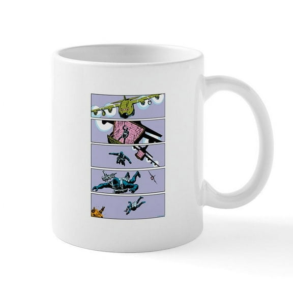 CafePress - G.I. Joe Snake Eyes Parachuting - 11 oz Ceramic Mug - Novelty Coffee Tea Cup