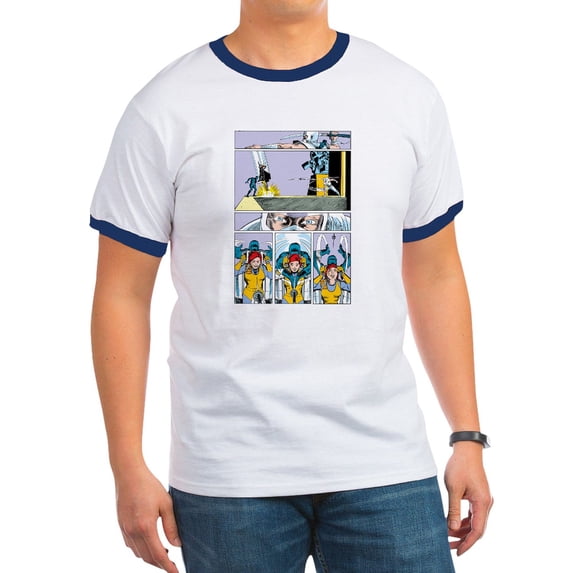 CafePress - G.I. Joe Snake Eyes Saving Sc Men's Ringer T Shirt - 100% Cotton Ringed T-Shirt