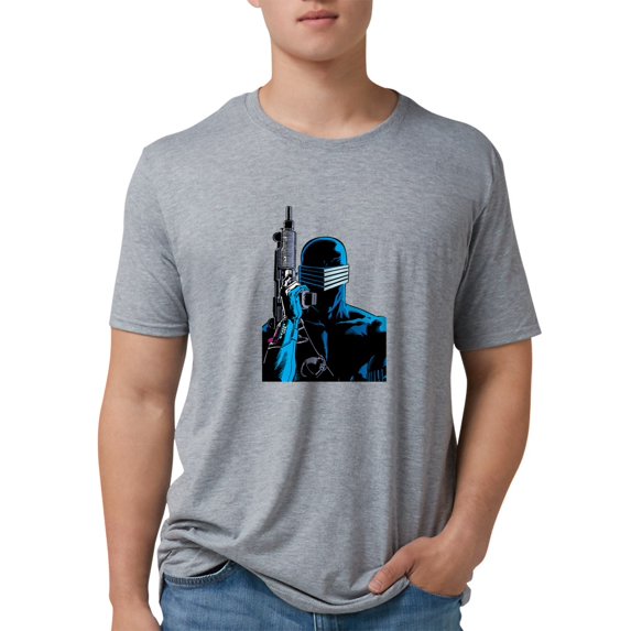 CafePress - G.I. Joe Snake Eyes With Gun Men's Deluxe T Shirt - Mens Tri-blend T-Shirt