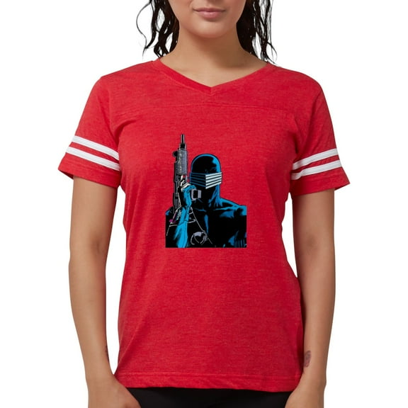 CafePress - G.I. Joe Snake Eyes With Women's Football T Shirt - Womens Football Shirt
