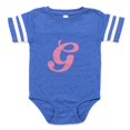 thumbnail image 1 of CafePress - G Pink Initial_Tr - Cute Infant Baby Football Bodysuit, 1 of 3