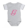 thumbnail image 1 of CafePress - G Pink Initial_Tr - Cute Infant Baby Football Bodysuit, 1 of 3