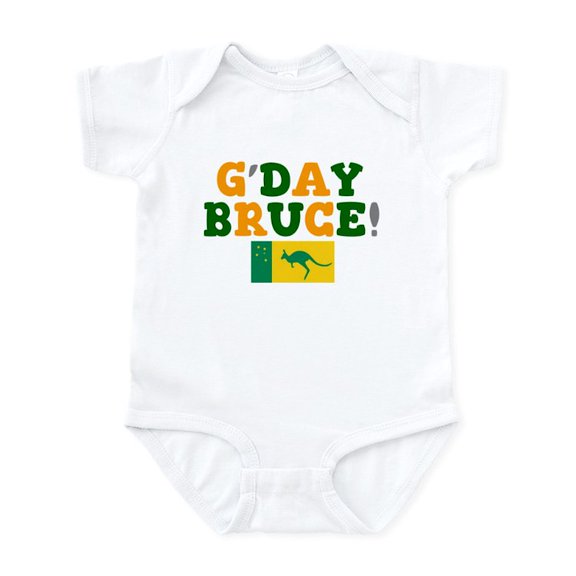 CafePress - G'day BRUCE AUSTRALIA! Body Suit - Baby Light Bodysuit, Size Newborn - 24 Months