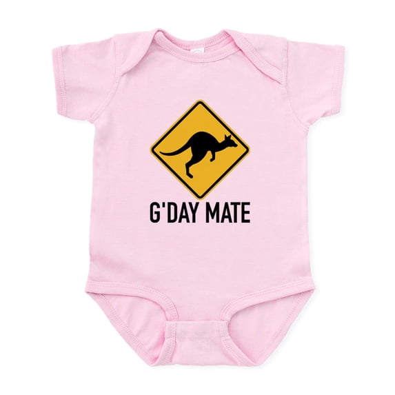 CafePress - G'day Mate Australia Kangaroo Body Suit - Baby Light Bodysuit, Size Newborn - 24 Months