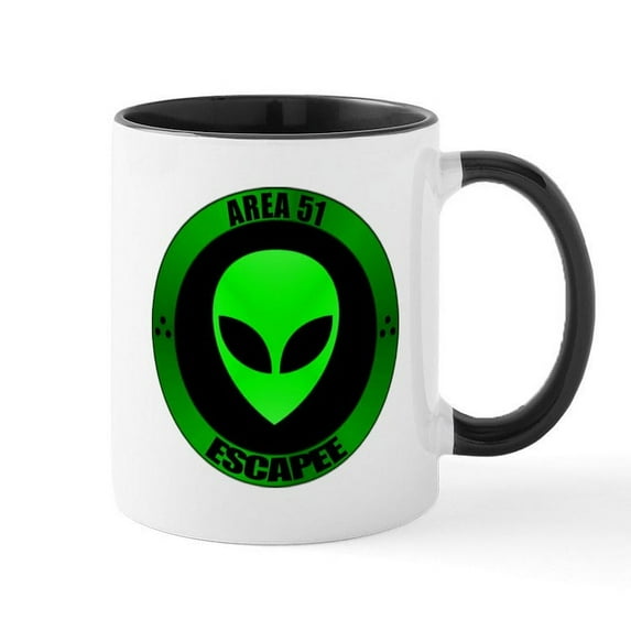CafePress - GA Area 51 Escapee W Mug - 11 oz Ceramic Mug - Novelty Coffee Tea Cup