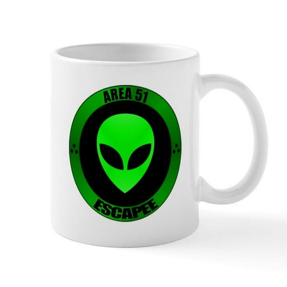 CafePress - GA Area 51 Escapee W Mug - 11 oz Ceramic Mug - Novelty Coffee Tea Cup