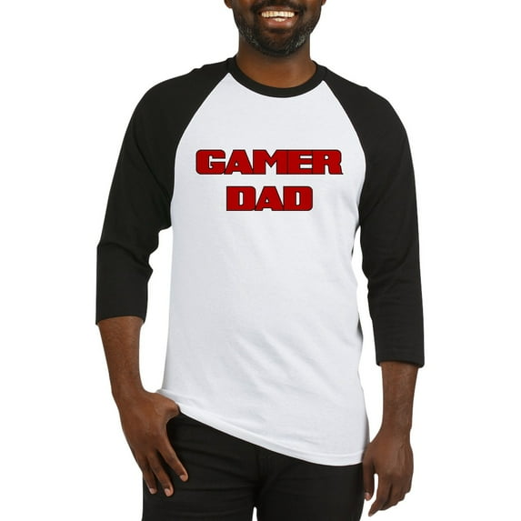 CafePress - GAMER DAD Baseball Jersey - Cotton Baseball Jersey, 3/4 Raglan Sleeve Shirt