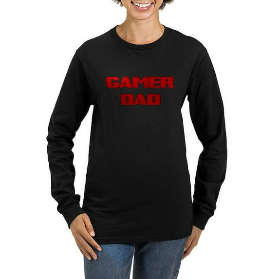 CafePress - GAMER DAD Long Sleeve T Shirt - Women's Long Sleeve Graphic Tee Casual Fit