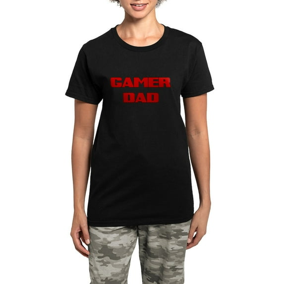CafePress - GAMER DAD Pajamas - Women's Short Sleeve Print T-Shirt and Pants Dark Cotton Pajama Set