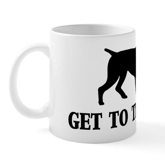 CafePress - GET TO THE POINT RECTANGLE Mug - 11 oz Ceramic Mug - Novelty Coffee Tea Cup