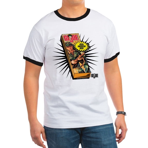 CafePress - GI Joe American Hero T Shirt - 100% Cotton Ringed T-Shirt