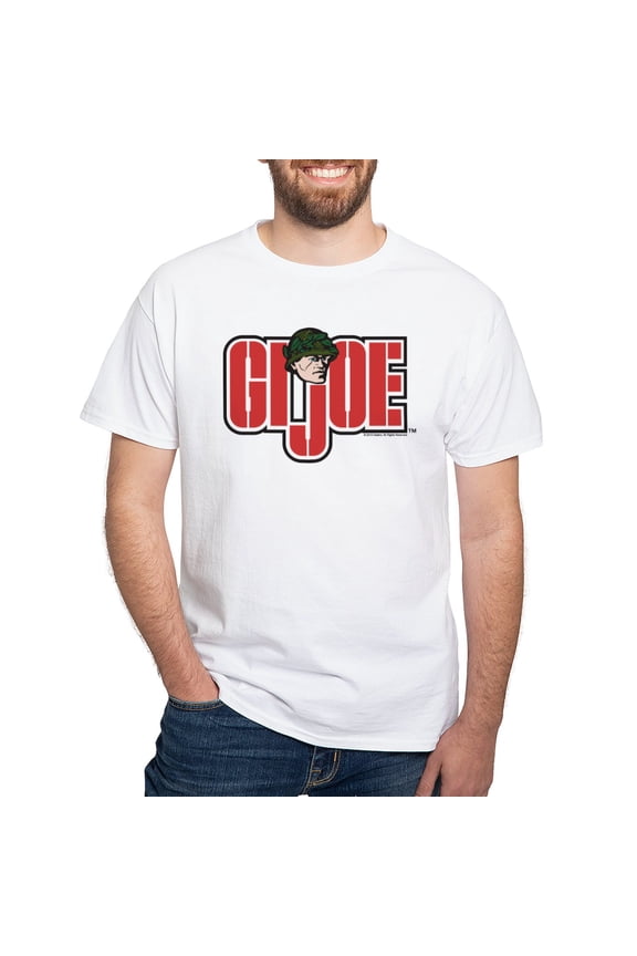 - GI Joe Logo White T Shirt - Men's White Classic Cotton T-Shirts