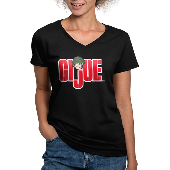 CafePress - GI Joe Logo Women's V Neck Dark T Shirt - Women's V-Neck Dark T-Shirt