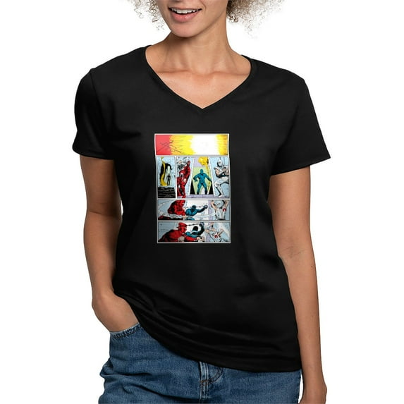 CafePress - GI Joe Storm Shadow Comic S Women's V Neck T Shirt - Women's V-Neck Dark T-Shirt