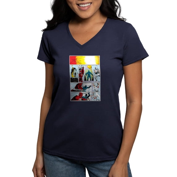 CafePress - GI Joe Storm Shadow Comic S Women's V Neck T Shirt - Women's V-Neck Dark T-Shirt